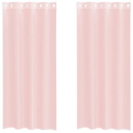 ZASŁONY WOALOWE Z PRZELOTKAMI 2 SZT. JASNORÓŻOWE 140X225CM