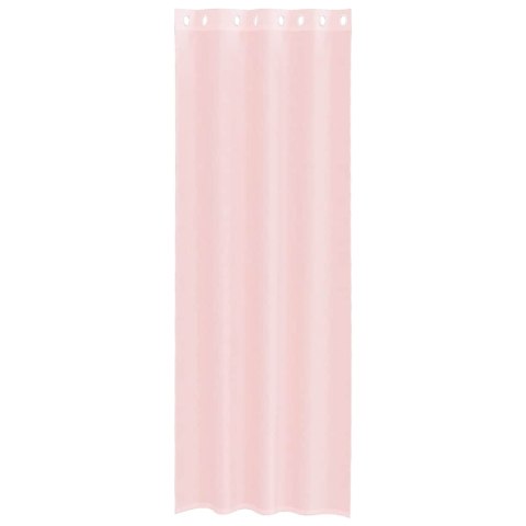 ZASŁONY WOALOWE Z PRZELOTKAMI 2 SZT. JASNORÓŻOWE 140X260CM