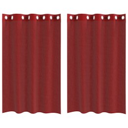 ZASŁONY WOALOWE Z PRZELOTKAMI 2 SZT. WINO CZERWONE