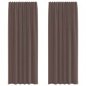 ZASŁONY WOALOWE Z ZAKŁADKĄ NA GÓRZE 2 SZT. BRĄZOWE