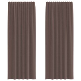ZASŁONY WOALOWE Z ZAKŁADKĄ NA GÓRZE 2 SZT. BRĄZOWE