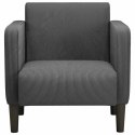 SOFA FOTEL Z PODŁOKIETNIKAMI CIEMNOSZARY 54CM TKANINA CORDUROY