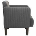 SOFA FOTEL Z PODŁOKIETNIKAMI CIEMNOSZARY 54CM TKANINA CORDUROY