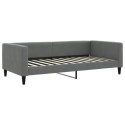 SOFA Z FUNKCJĄ SPANIA CIEMNOSZARA 100X200CM OBITA TKANINĄ