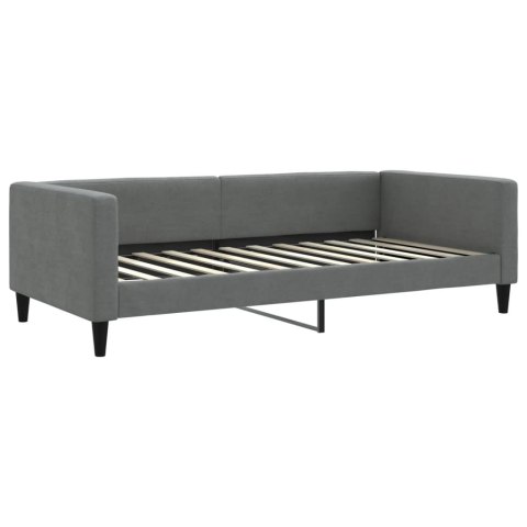 SOFA Z FUNKCJĄ SPANIA CIEMNOSZARA 100X200CM OBITA TKANINĄ