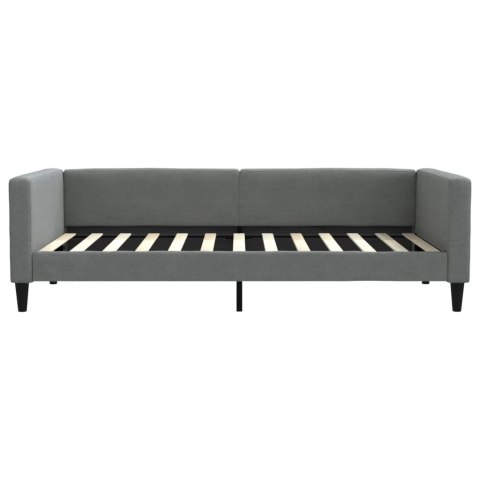 SOFA Z FUNKCJĄ SPANIA CIEMNOSZARA 100X200CM OBITA TKANINĄ