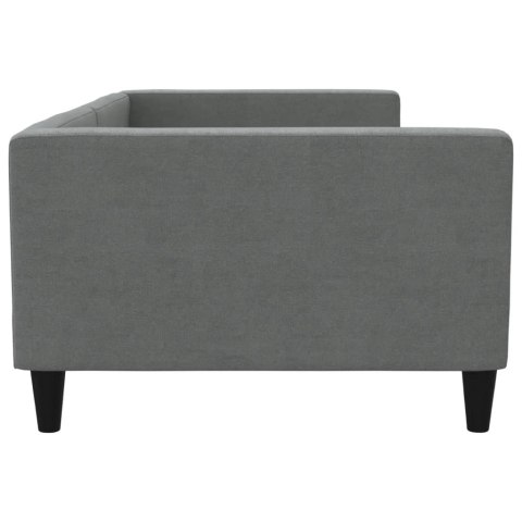 SOFA Z FUNKCJĄ SPANIA CIEMNOSZARA 100X200CM OBITA TKANINĄ