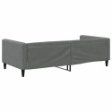 SOFA Z FUNKCJĄ SPANIA CIEMNOSZARA 100X200CM OBITA TKANINĄ