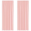 ZASŁONY WOALOWE Z PĘTELKAMI 2 SZT. RÓŻOWE 140X225CM