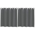 ZASŁONY WOALOWE Z PRZELOTKAMI 2 SZT. CIEMNOSZARY 140X140CM