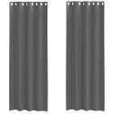 ZASŁONY WOALOWE Z PRZELOTKAMI 2 SZT. CIEMNOSZARY 140X300CM