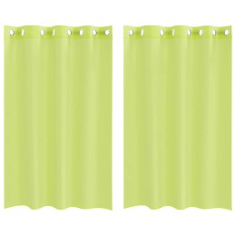 ZASŁONY WOALOWE Z PRZELOTKAMI 2 SZT. JABŁKO ZIELONE 140X175CM