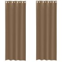 ZASŁONY WOALOWE Z PRZELOTKAMI 2 SZT. JASNOBRĄZOWE