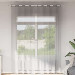 ZASŁONY WOALOWE Z PRZELOTKAMI 2 SZT. JASNOSZARY 140X260CM