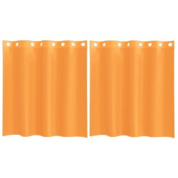ZASŁONY WOALOWE Z PRZELOTKAMI 2 SZT. POMARAŃCZOWE 140X140CM
