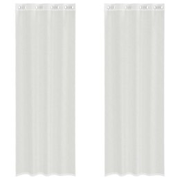 ZASŁONY WOALOWE Z PRZELOTKAMI 2 SZT. BIAŁE