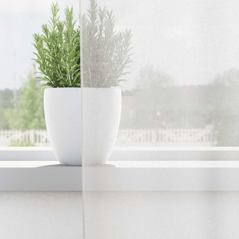 ZASŁONY WOALOWE Z PRZELOTKAMI 2 SZT. BIAŁE