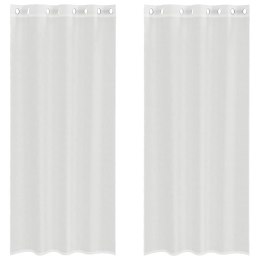 ZASŁONY WOALOWE Z PRZELOTKAMI 2 SZT. BIAŁE