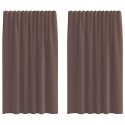 ZASŁONY WOALOWE Z ZAKŁADKĄ NA GÓRZE 2 SZT. BRĄZOWE
