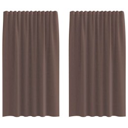 ZASŁONY WOALOWE Z ZAKŁADKĄ NA GÓRZE 2 SZT. BRĄZOWE