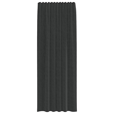 ZASŁONY WOALOWE Z ZAKŁADKĄ NA GÓRZE 2 SZT. CZARNE