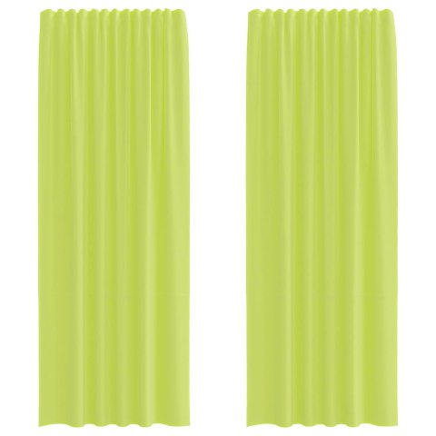 ZASŁONY WOALOWE Z ZAKŁADKĄ NA GÓRZE 2 SZT. JABŁKO ZIELONE