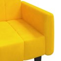 2-OSOBOWA KANAPA ŻÓŁTA TAPICEROWANA AKSAMITEM