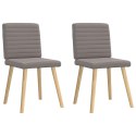 KRZESŁA STOŁOWE 2 SZT. KOLOR TAUPE OBITE TKANINĄ