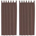 ZASŁONY WOALOWE Z KIESZENIAMI NA DRĄŻEK 2 SZT. BRĄZOWE