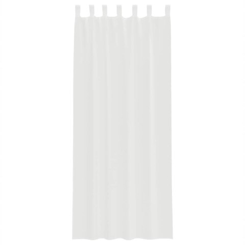ZASŁONY WOALOWE Z KIESZENIAMI NA DRĄŻEK 2 SZT. BIAŁE