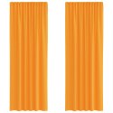 ZASŁONY WOALOWE Z PĘTELKAMI 2 SZT. POMARAŃCZOWE 140X260CM
