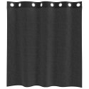 ZASŁONY WOALOWE Z PRZELOTKAMI 2 SZT. CZARNE 140X140CM