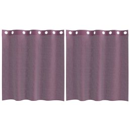 ZASŁONY WOALOWE Z PRZELOTKAMI 2 SZT. FIOLETOWE 140X140CM