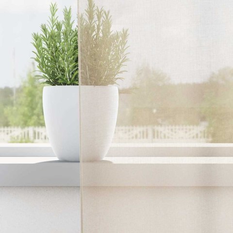 ZASŁONY WOALOWE Z PRZELOTKAMI 2 SZT. KREMOWE 140X225CM