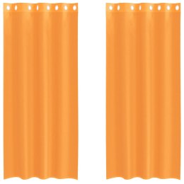 ZASŁONY WOALOWE Z PRZELOTKAMI 2 SZT. POMARAŃCZOWE 140X245CM