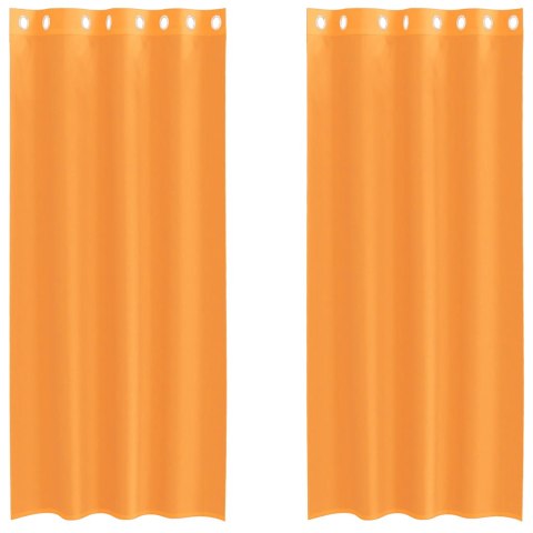 ZASŁONY WOALOWE Z PRZELOTKAMI 2 SZT. POMARAŃCZOWE 140X245CM
