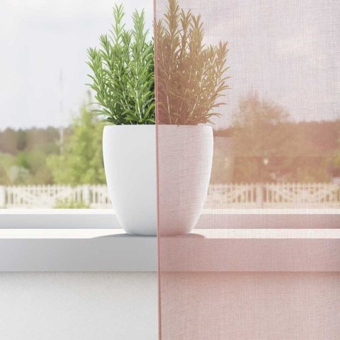 ZASŁONY WOALOWE Z PRZELOTKAMI 2 SZT. RÓŻOWE 140X260CM