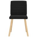 KRZESŁA STOŁOWE 6 SZT. CZARNE OBITE TKANINĄ