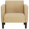 SOFA FOTEL Z PODŁOKIETNIKAMI JASNOZIELONY SZARY 54CM