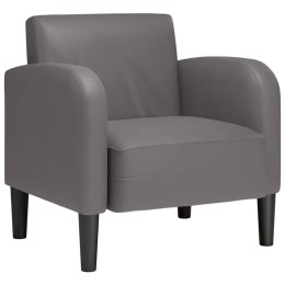 VidaXL Sofa Fotel z Podłokietnikami Szary 54 cm Skóra ekologiczna