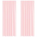 ZASŁONY WOALOWE Z PĘTELKAMI 2 SZT. JASNORÓŻOWE 140X245CM