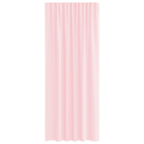 ZASŁONY WOALOWE Z PĘTELKAMI 2 SZT. JASNORÓŻOWE 140X245CM