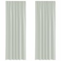 ZASŁONY WOALOWE Z PĘTELKAMI 2 SZT. JASNOSZARY 140X260CM