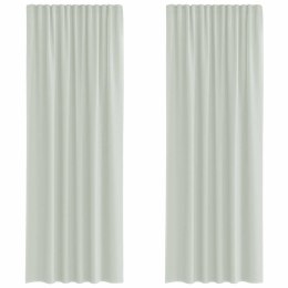 ZASŁONY WOALOWE Z PĘTELKAMI 2 SZT. JASNOSZARY 140X260CM