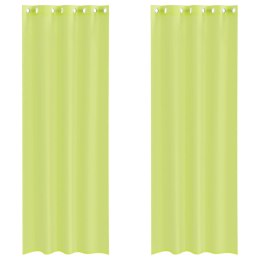 ZASŁONY WOALOWE Z PRZELOTKAMI 2 SZT. JABŁKO ZIELONE 140X260CM