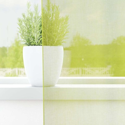 ZASŁONY WOALOWE Z PRZELOTKAMI 2 SZT. JABŁKO ZIELONE 140X260CM