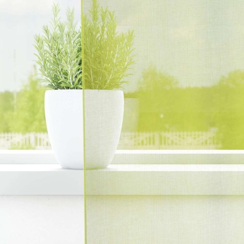 ZASŁONY WOALOWE Z PRZELOTKAMI 2 SZT. JABŁKOWO-ZIELONE 140X225CM