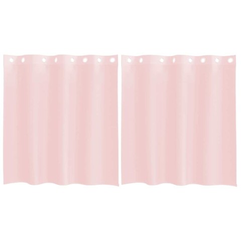 ZASŁONY WOALOWE Z PRZELOTKAMI 2 SZT. JASNORÓŻOWE 140X140CM