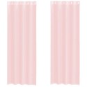 ZASŁONY WOALOWE Z PRZELOTKAMI 2 SZT. JASNORÓŻOWE 140X300CM