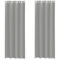 ZASŁONY WOALOWE Z PRZELOTKAMI 2 SZT. JASNOSZARY 140X300CM